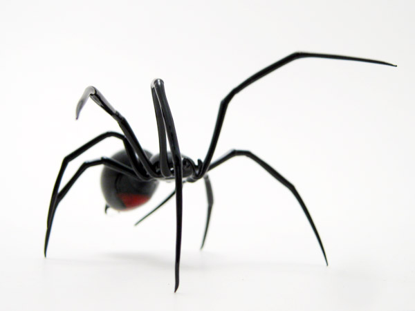 Black Widow Spider, glass spider by Wesley Fleming
