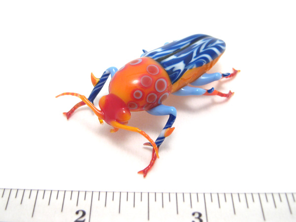 Patchwork Beetle, glass insect by Wesley Fleming