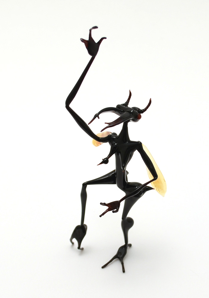 Dobsonfly Fairy collaboration with Shane Fero, glass fairy by Wesley Fleming