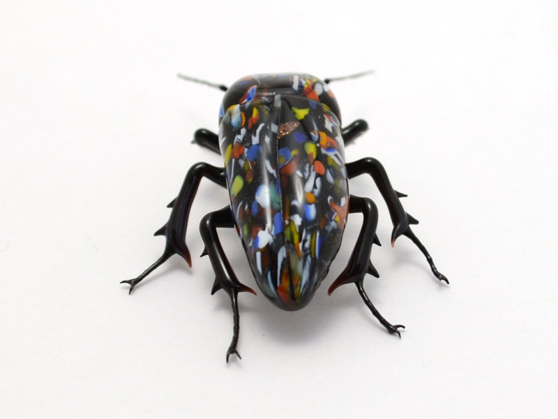 Confetti Beetle, glass bug by Wesley Fleming