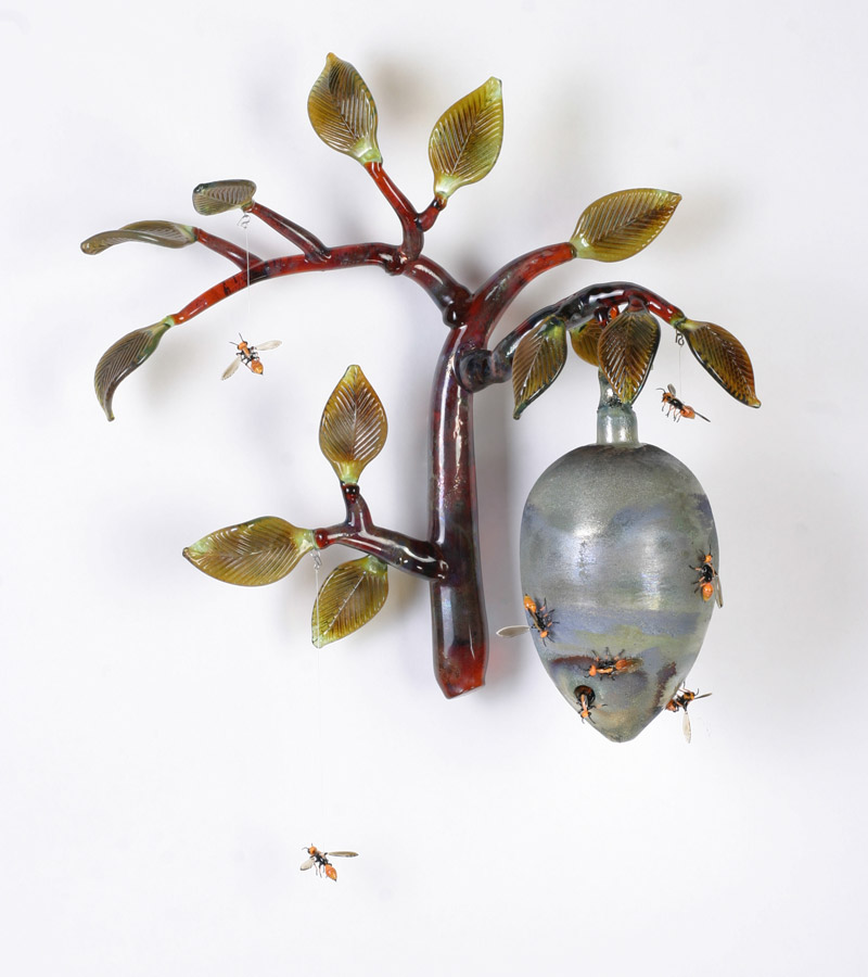 Don't Throw Stones, glass hornets by Wesley Fleming