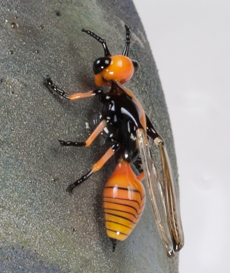 Don't Throw Stones, glass assemblage by Wesley Fleming