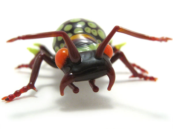 Thorny Dung-Muncher, glass insect by Wesley Fleming