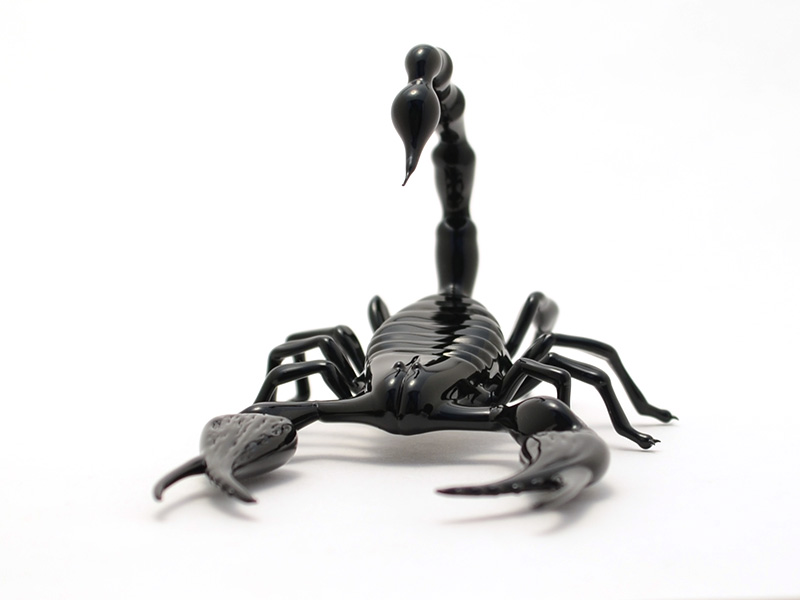 Emperor Scorpion, glass scorpion by Wesley Fleming
