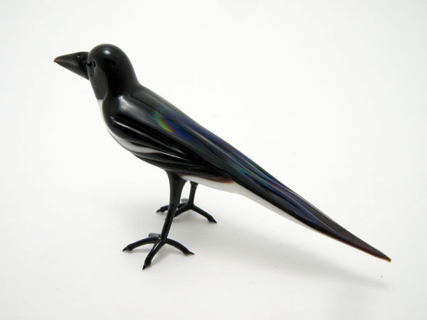 Magpie, glass magpie by Wesley Fleming