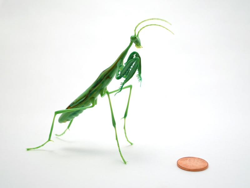 Preying Mantis, glass praying mantis by Wesley Fleming
