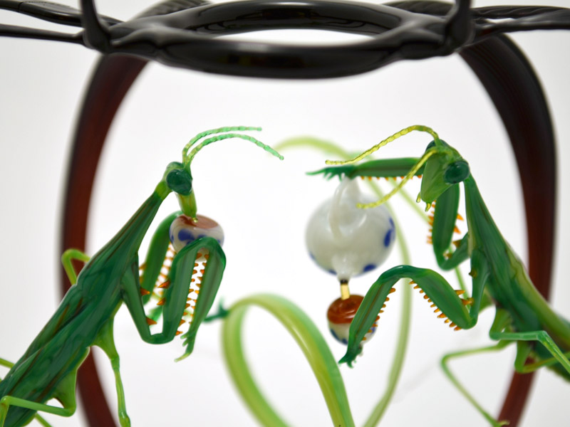 Mantis Tea Time, glass teapot by Wesley Fleming