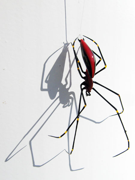 Papuan Orb Weaver Spider redux, glass spider by Wesley Fleming