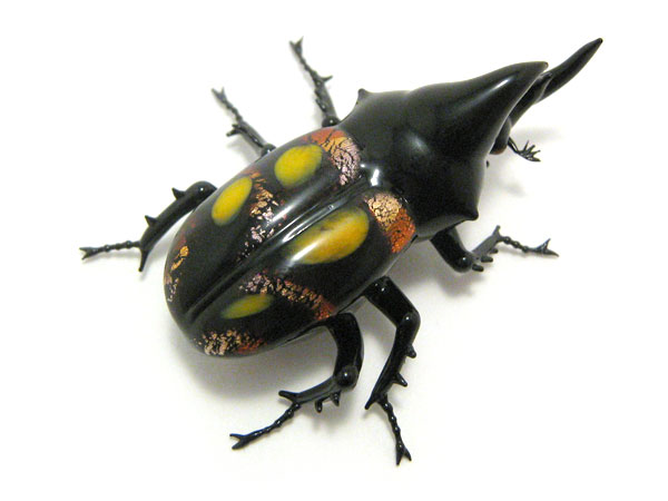 Rhinocerous Beetle, glass insect by Wesley Fleming
