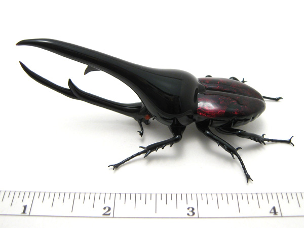Ruby Hercules Beetle, glass hercules beetle by Wesley Fleming
