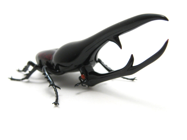 Ruby Hercules Beetle, glass insect by Wesley Fleming